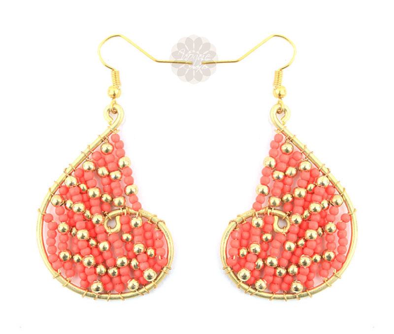 Vogue Crafts & Designs Pvt. Ltd. manufactures Red Heart Earrings at wholesale price.