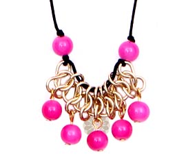 Vogue Crafts and Designs Pvt. Ltd. manufactures Drops of Pink Pendant at wholesale price.