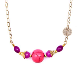 Vogue Crafts and Designs Pvt. Ltd. manufactures Pretty Pink Bead Pendant at wholesale price.