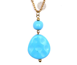 Vogue Crafts and Designs Pvt. Ltd. manufactures Graceful Blue Bead Pendant at wholesale price.