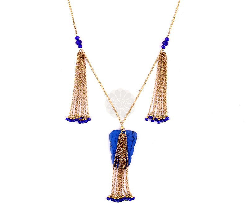 Vogue Crafts & Designs Pvt. Ltd. manufactures Blue and Golden Pendant at wholesale price.