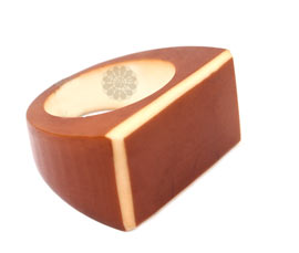 Vogue Crafts and Designs Pvt. Ltd. manufactures Brown and White Ring at wholesale price.