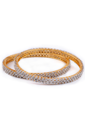 Vogue Crafts and Designs Pvt. Ltd. manufactures Chequered Golden Brass Bangles at wholesale price.