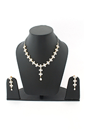 Vogue Crafts and Designs Pvt. Ltd. manufactures American Diamonds Earrings Necklace set at wholesale price.
