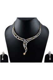 Vogue Crafts and Designs Pvt. Ltd. manufactures  Earrings-Necklace American Diamonds  Set  at wholesale price.