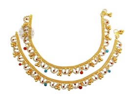 Vogue Crafts and Designs Pvt. Ltd. manufactures Dynamic Red Colored Anklet at wholesale price.