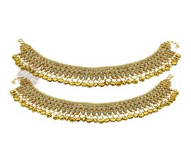 Vogue Crafts and Designs Pvt. Ltd. manufactures The Flamboyant Bells Anklet at wholesale price.