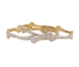 Vogue Crafts and Designs Pvt. Ltd. manufactures Exclusive Sparkle Pair of Bangles at wholesale price.