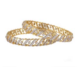 Vogue Crafts and Designs Pvt. Ltd. manufactures Dazzle Galaxy Pair of Bangles at wholesale price.