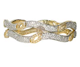 Vogue Crafts and Designs Pvt. Ltd. manufactures Single-lined Ultimate Pair of Bangles at wholesale price.