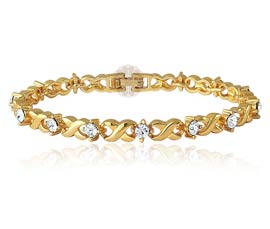 Vogue Crafts and Designs Pvt. Ltd. manufactures Be The Prestige Golden Bracelet at wholesale price.