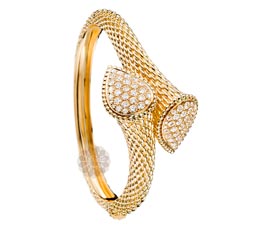 Vogue Crafts and Designs Pvt. Ltd. manufactures Textured Golden Handcuff at wholesale price.