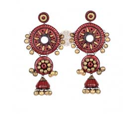 Vogue Crafts and Designs Pvt. Ltd. manufactures Red Tribe Earrings at wholesale price.