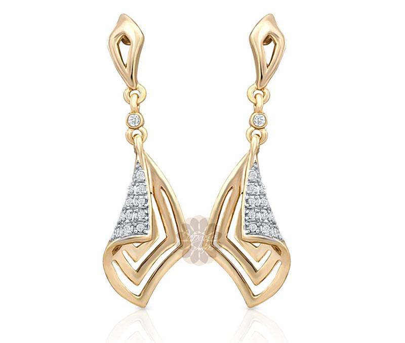 Vogue Crafts & Designs Pvt. Ltd. manufactures Unique Shape Gold Plated Earrings at wholesale price.