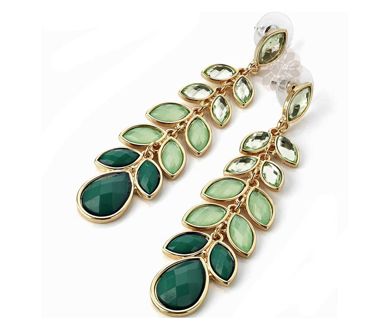 Vogue Crafts & Designs Pvt. Ltd. manufactures Unveil Greenery Earrings at wholesale price.