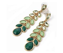 Vogue Crafts and Designs Pvt. Ltd. manufactures Unveil Greenery Earrings at wholesale price.