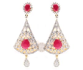 Vogue Crafts and Designs Pvt. Ltd. manufactures Glamorous Pink  Drop Earrings at wholesale price.