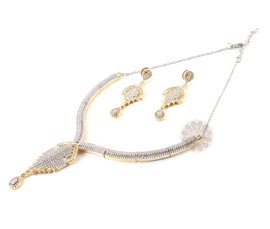 Vogue Crafts and Designs Pvt. Ltd. manufactures The Gracious Earrings-Necklace set at wholesale price.