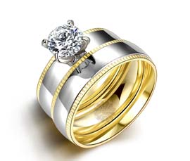 Vogue Crafts and Designs Pvt. Ltd. manufactures One Stone Pretty Stack Ring at wholesale price.