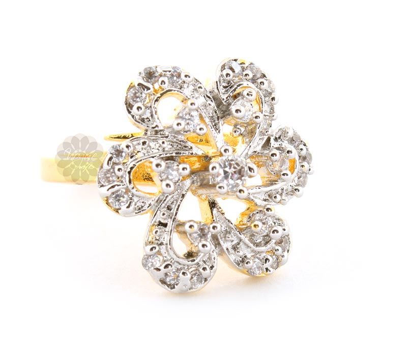 Vogue Crafts & Designs Pvt. Ltd. manufactures Famous Stone Flower Ring at wholesale price.