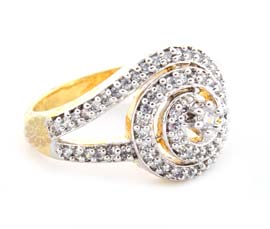 Vogue Crafts and Designs Pvt. Ltd. manufactures Gold Plated Stoned Ring at wholesale price.