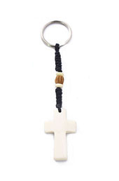 Vogue Crafts and Designs Pvt. Ltd. manufactures White Cross Keyring at wholesale price.