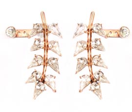 Vogue Crafts and Designs Pvt. Ltd. manufactures Gold-plated Leaf Earring at wholesale price.
