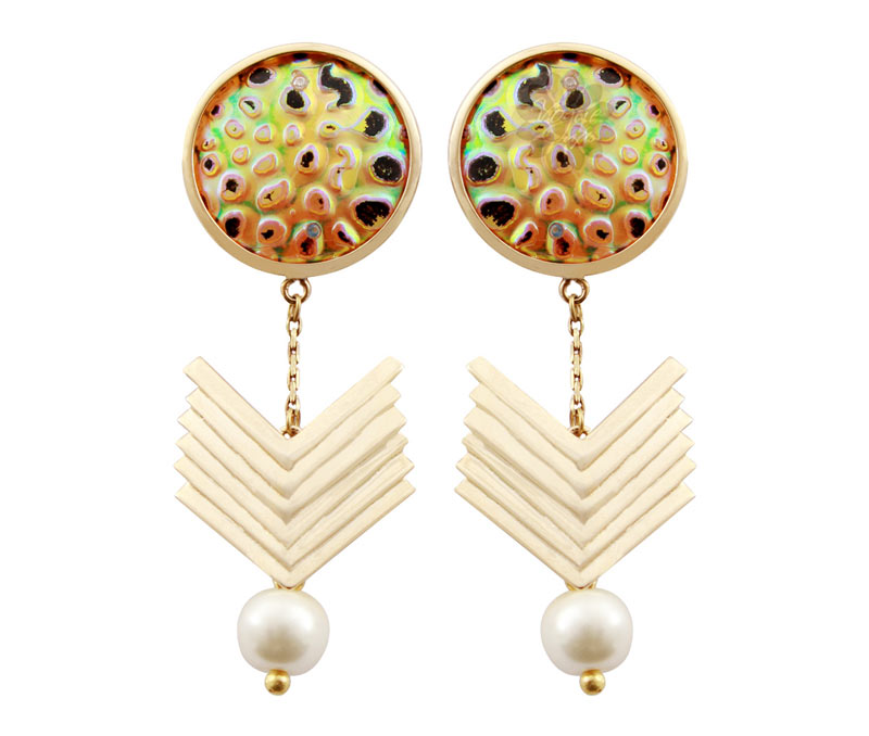 Vogue Crafts & Designs Pvt. Ltd. manufactures Gold Plated Shell Earrings at wholesale price.