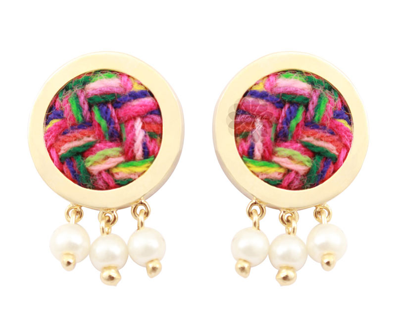Vogue Crafts & Designs Pvt. Ltd. manufactures Vogue Gold-plated Woven Earrings at wholesale price.
