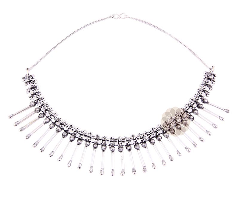 Vogue Crafts & Designs Pvt. Ltd. manufactures German Silver Tribal Dangling Necklace at wholesale price.