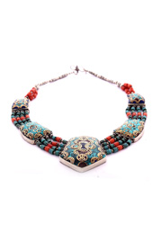 Vogue Crafts and Designs Pvt. Ltd. manufactures Line of Blue Necklace at wholesale price.
