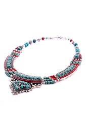Vogue Crafts and Designs Pvt. Ltd. manufactures Turquoise Inlay Necklace at wholesale price.