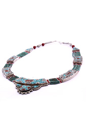 Vogue Crafts and Designs Pvt. Ltd. manufactures Fascinating Tibetan Turquoise Necklace at wholesale price.