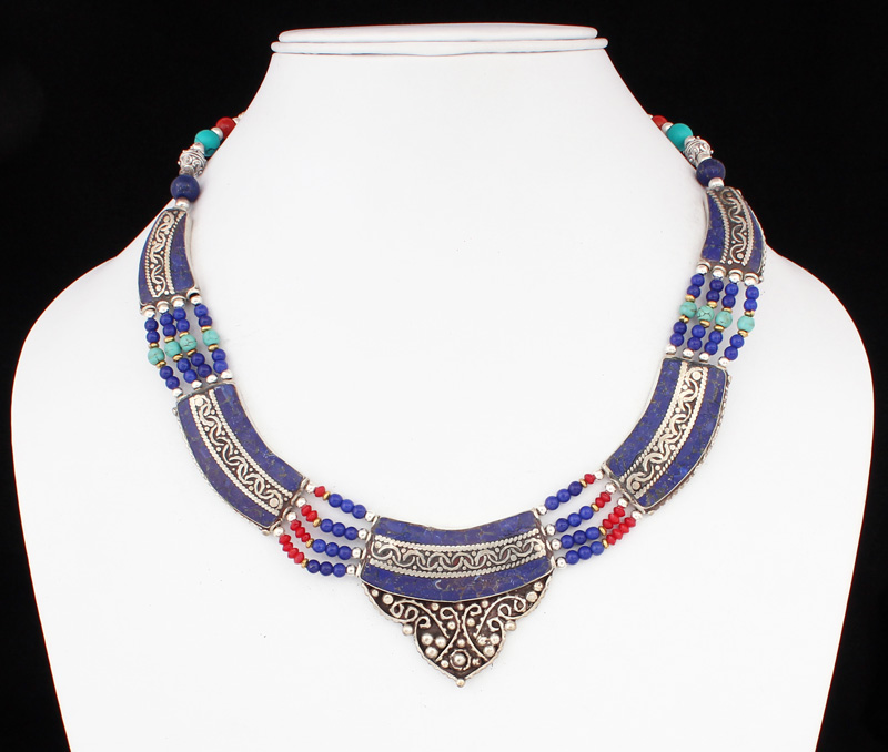 Vogue Crafts & Designs Pvt. Ltd. manufactures Lines of Blue Necklace at wholesale price.