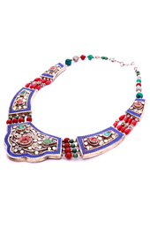 Vogue Crafts and Designs Pvt. Ltd. manufactures Blue Outline Necklace at wholesale price.