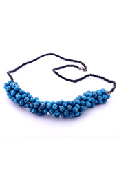 Vogue Crafts and Designs Pvt. Ltd. manufactures Blue Bunch Necklace at wholesale price.