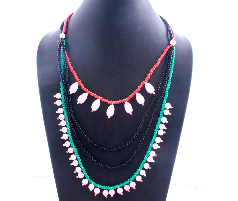 Vogue Crafts & Designs Pvt. Ltd. manufactures Beaded Layers and Drops Necklace at wholesale price.