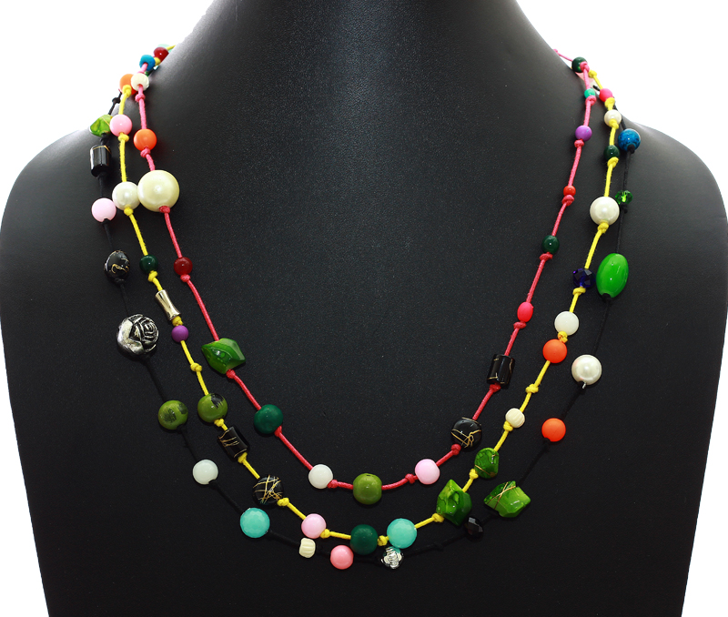 Vogue Crafts & Designs Pvt. Ltd. manufactures Colors and Baubles Necklace at wholesale price.