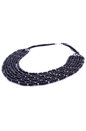 Vogue Crafts and Designs Pvt. Ltd. manufactures Black Beaded Glamour Necklace at wholesale price.