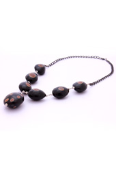 Vogue Crafts and Designs Pvt. Ltd. manufactures Dotted Horn Bead Necklace at wholesale price.