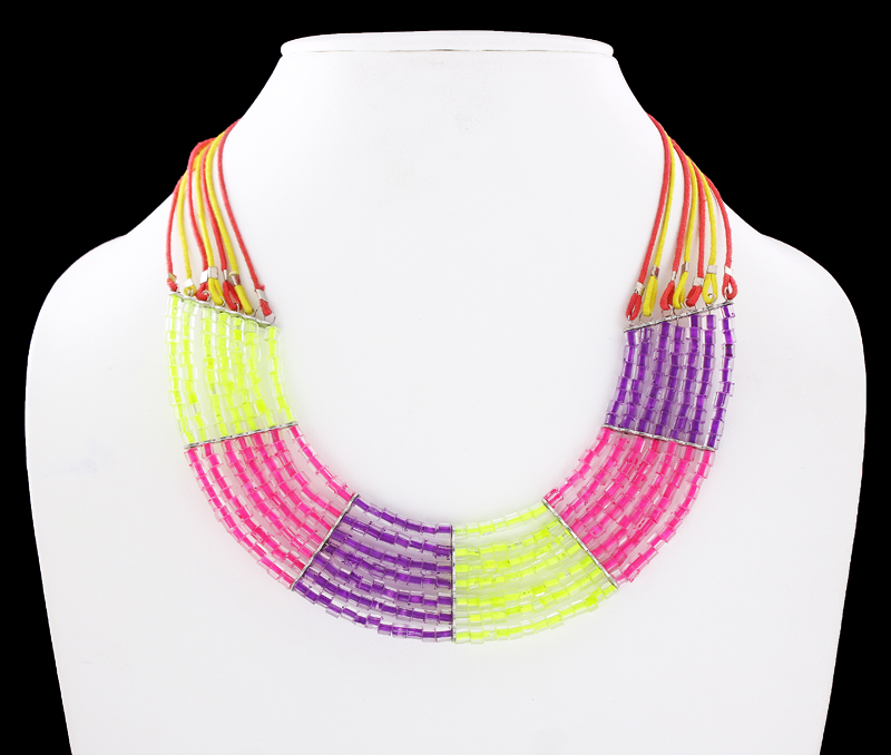 Vogue Crafts & Designs Pvt. Ltd. manufactures Blocks of Color Necklace at wholesale price.