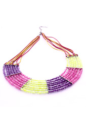 Vogue Crafts and Designs Pvt. Ltd. manufactures Blocks of Color Necklace at wholesale price.