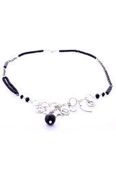 Vogue Crafts and Designs Pvt. Ltd. manufactures Black Beads and Charms Necklace at wholesale price.