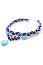 Vogue Crafts and Designs Pvt. Ltd. manufactures Dose of Blue Necklace at wholesale price.