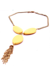Vogue Crafts and Designs Pvt. Ltd. manufactures Flat Yellow Beads Necklace at wholesale price.