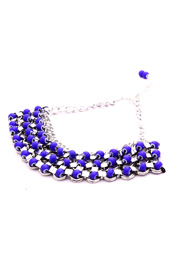 Vogue Crafts and Designs Pvt. Ltd. manufactures Bolted Blue Necklace at wholesale price.