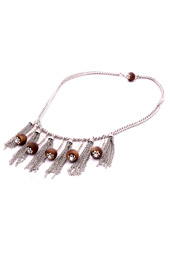 Vogue Crafts and Designs Pvt. Ltd. manufactures Tassels and Brown Necklace at wholesale price.