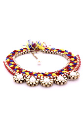 Vogue Crafts and Designs Pvt. Ltd. manufactures Braid and Pearls Necklace at wholesale price.