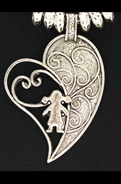Vogue Crafts and Designs Pvt. Ltd. manufactures Designer Sterling Silver Heart Pendant at wholesale price.