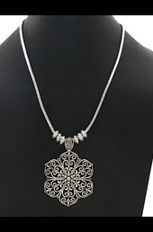 Vogue Crafts and Designs Pvt. Ltd. manufactures Fancy Flower Silver Pendant at wholesale price.